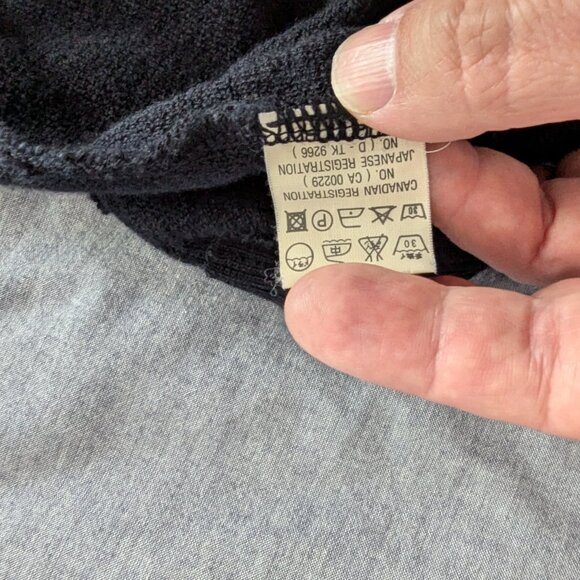 Vintage Aquascutum London Men Navy Sweater - Merinos - Made in Italy - Picture 7 of 9